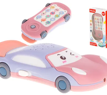 Telefon - autić s glazbom 3u1 rozi - Pribislavec