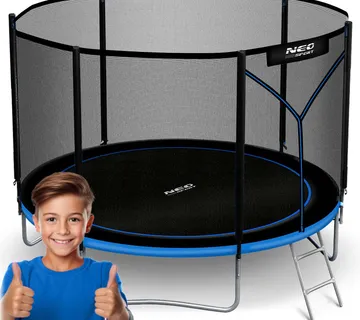 Neo-Sport vrtni trampolin 252 cm (8 ft) s vanjskom mrežom i ljestvama, plavi - Pribislavec