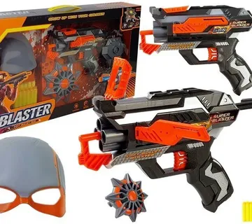 Pištolj Blaster s pjenastim patronama 10 kom. s maskom - Pribislavec
