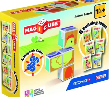 Geomag Magicube priča Prijatelji životinja + kartice, 7 kom - Pribislavec