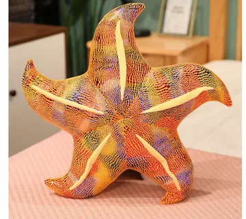 Maskota plišana morska zvijezda, žuti jastuk 45 cm - Pribislavec