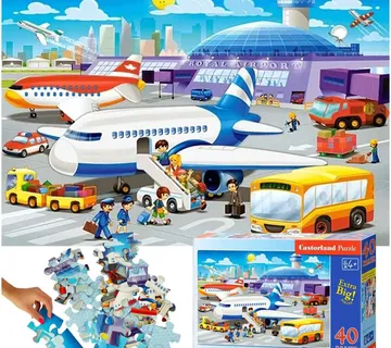 Castorland dječje puzzle 40kom - dan u zračnoj luci - Pribislavec