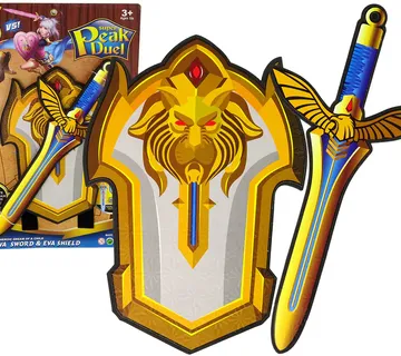 Komplet Warrior sa štitom i mačem od EVA pjene - žuti - Pribislavec