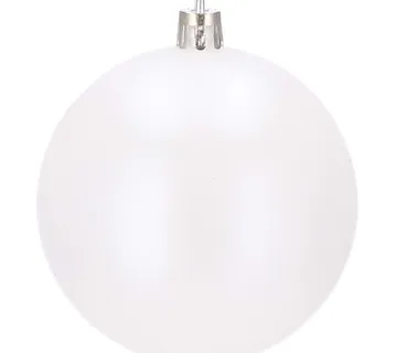 Kuglice za božićno drvce 4/5/6/7/8 cm 37 kom. biserno bijele - Pribislavec