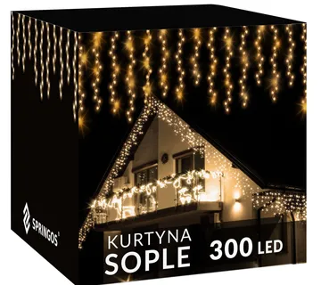 Svjetlosna zavjesa u obliku ledenih siga s 300 LED lampica - Pribislavec