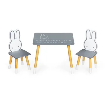 EcoToys WH141 set dječji stol sa stolicama zeko - Pribislavec