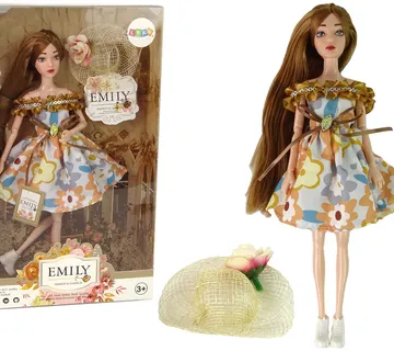 Lutka Emily - smeđa kosa i šešir Autumn - Pribislavec