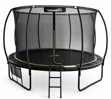 Vrtni trampolin s unutarnjom mrežom crno-zeleni 366 cm - Pribislavec