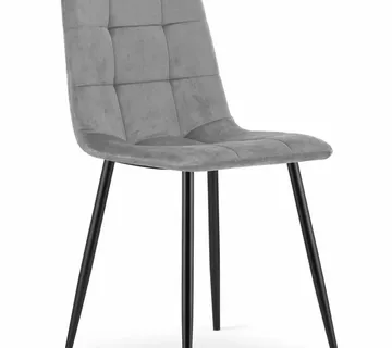 KARA stolica - svijetlo sivi baršun / crne noge x 1 - Pribislavec