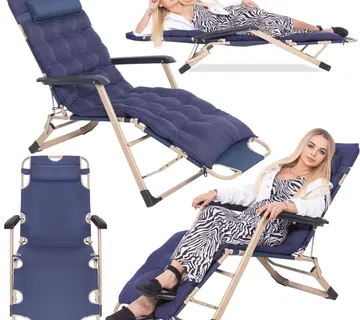 Springos vrtna ležaljka sa tkaninom, plava - Pribislavec