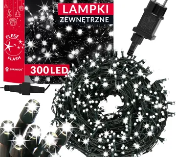 Springos lampice za bor Flash 300 LED hladno bijela - Pribislavec