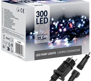 Božićne LED lampice 300 kom višebojna - Pribislavec