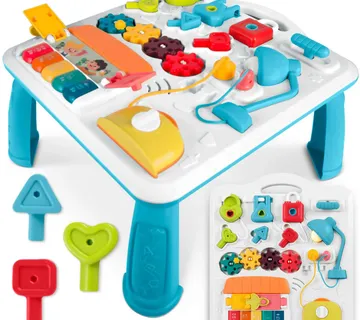 Ricokids edukativni stol s glazbom i zvukom, plavi - Pribislavec