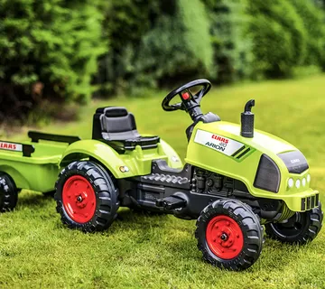 Falk traktor na pedale Claas s prikolicom zeleni - Pribislavec