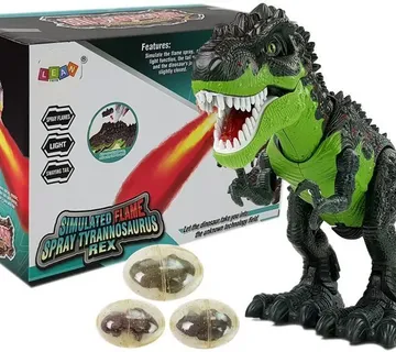 Dinosaur na baterije s parom zeleni - Pribislavec