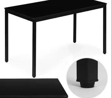 ModernHome stol za kuhinju i blagovaonicu za 4–5 osoba / računalni stol 120 × 60 cm, crni - Pribislavec