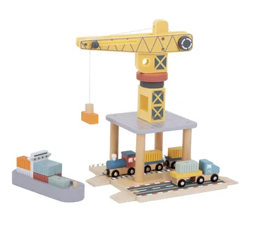 Tooky Toy set drvene dizalice za morsku luku - Pribislavec
