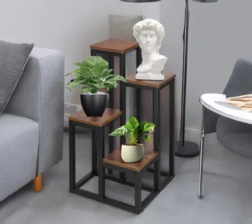 Metalni stalak za cvijeće s 4 razine 34 x 34 x 68 cm - Pribislavec