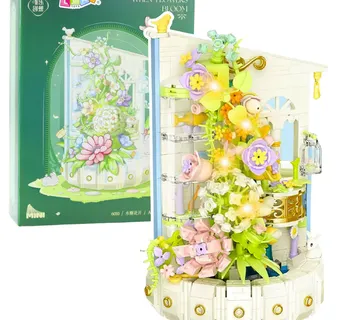 Set građevnih kocki – Floral Tower s LED svjetlom, 632 dijela - Pribislavec