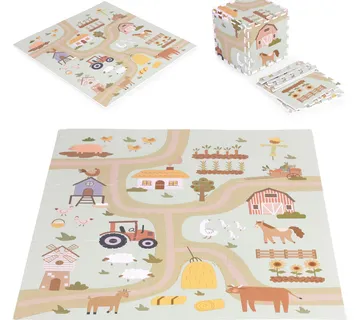 Ecotoys velika Eva pjenasta podloga za djecu farma 90,5 x 90,5 cm 21 kom - Pribislavec