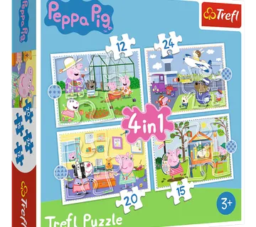 Puzzle - 4u1 - Blagdanske uspomene / Peppa Pig Trefl 34359 - Pribislavec