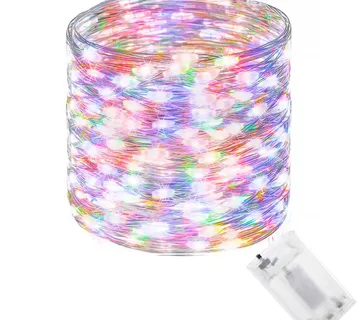 LED lampice na baterije, 100 LED šarene diode - Pribislavec