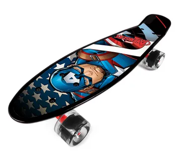 Dječji skateboard Captain America crni - Pribislavec