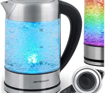 Berdsen električno stakleno kuhalo za vodu s regulacijom temperature 1,7 l, 2200 W - Pribislavec