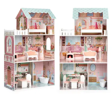 Ecotoys velika kućica za Barbie lutke 3 etaže - Pribislavec