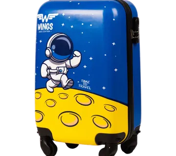Wings mali dječji kabinski kofer od polikarbona XS, plavi astronaut - Pribislavec