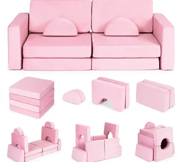 Ecotoys DIY modularna fotelja sa 10 jastuka - pink - Pribislavec
