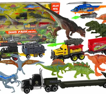 Set dinosaura i vozila 8 šarenih komada - Pribislavec