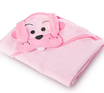 Water Friends mekani ručnik za kupanje – pink zeko 100 x 100 cm - Pribislavec