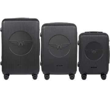 Wings set od tri kofera Swallow od ABS materijala veličine L M S tamno sivi - Pribislavec
