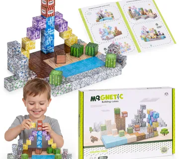 Set magnetskih građevnih kocki za djecu – 88 dijelova - Pribislavec