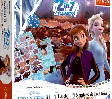 Društvena igra 2 u 1 Frozen II čovječe ne ljuti se/ zmije - Pribislavec