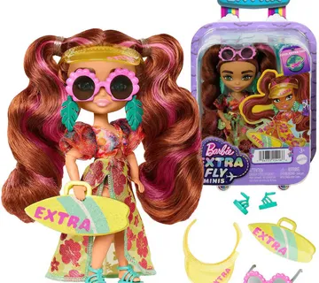 Lutka Barbie Extra Fly Minis u izdanju za plažu - smeđa kosa - Pribislavec