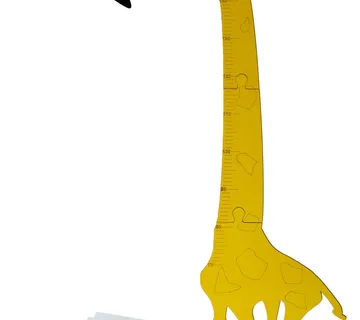 Drvena mjera za rast u obliku žirafe 125cm + tabla 32 x 44 cm, žuta - Pribislavec