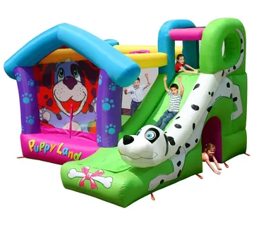 Happy Hop Puppy Land Dog dvorac na napuhavanje s toboganom - Pribislavec