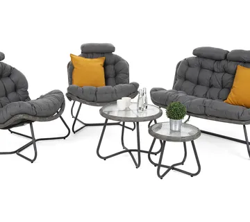 Palermo okrugli sivi set namještaja - Pribislavec