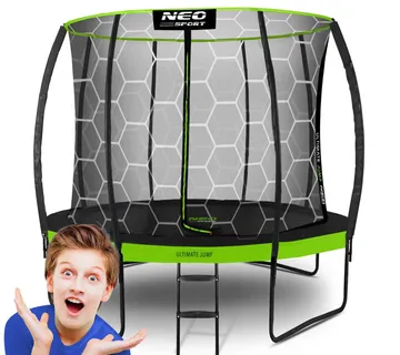 Neo-Sport profilirani vrtni trampolin 252 cm (8 ft) s unutarnjom mrežom - Pribislavec