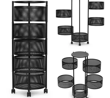 Organizator za kuhinjske police s rotirajućim policama, 5 razina, metal, ModernHome - Pribislavec