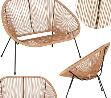 Vrtna sofa, smeđa 114 x 82 x 87 cm - Pribislavec