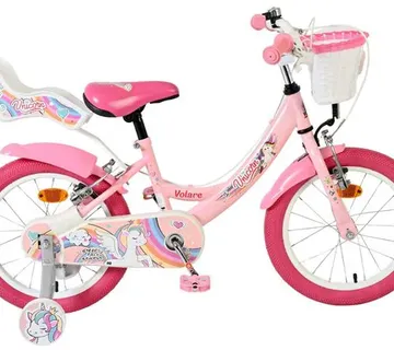 Volare dječji bicikl Unicorn 16″ roza boje, dvije ručne kočnice - Pribislavec