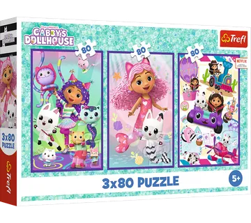 Puzzle 3x80 - Šareni dani Gabby Trefl - Pribislavec