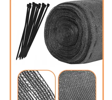 Mreža za sjenjenje, svijetli antracit, 185 g/m², 1,5 × 25 m + 100 vezica - Pribislavec