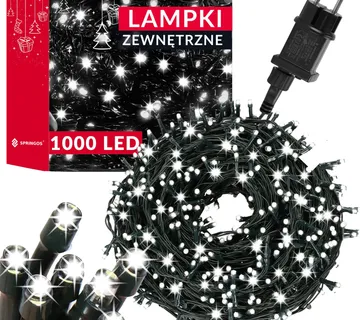 Springos božićne lampice, 1000 LED, hladno bijele - Pribislavec