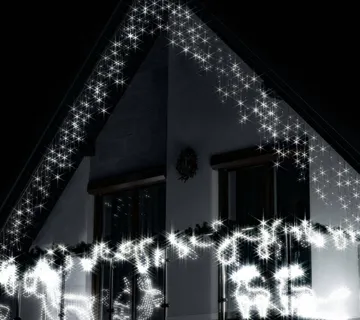 Springos zavjesa s kapljicama, 300 LED, 12m , hladno bijela - Pribislavec