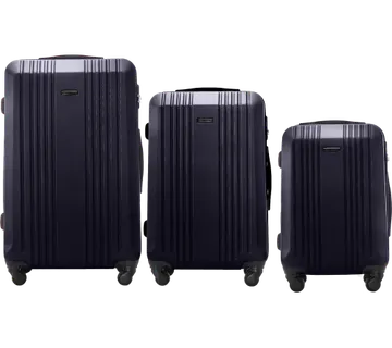 Wings set od tri kofera Kestrel od ABS materijala veličine L M S tamnoplavi - Pribislavec
