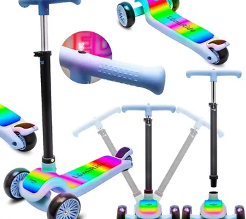 Lumiride LED romobil na tri kotača za djecu plavi - Pribislavec